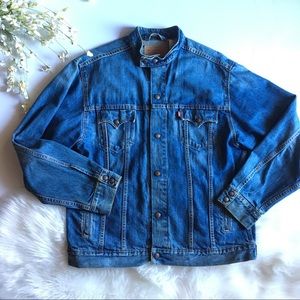 Levi’s Denim Jacket with Mandarin Collar • Sz XL